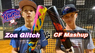 8 SHOWDOWN  Demarini Zoa Glitch vs Demarini CF Mashup  USSSA bat review [upl. by Rettuc]