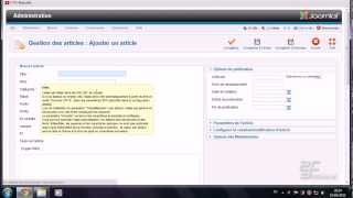 Apprendre à mettre un article sur un site Joomla 25 [upl. by Malin134]