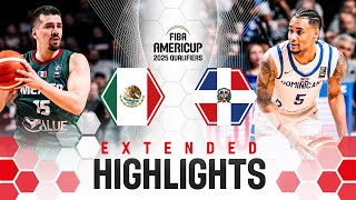 Mexico 🇲🇽 vs Dominican Republic 🇩🇴  Extended Highlights  FIBA AmeriCup 2025 Qualifiers 2025 [upl. by Ching]