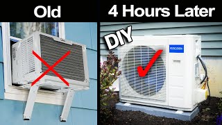 Install your own AIR CONDITIONING in 4 HOURS DIY Mini Split MR COOL [upl. by Igic]