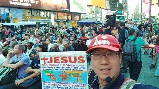 ♥24912 목♥뉴욕 맨해튼 탐임스퀘어 광장거리■NY Manhattan Times Square Street■회개기도 찬양예배전도■RepentWorshipEvangelism [upl. by Ahsaetal]