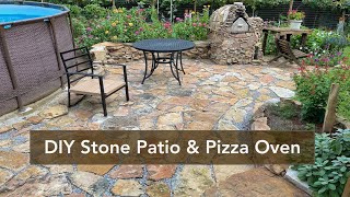 diy Stone Patio amp Pizza Oven [upl. by Anaugal]