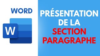 Présentation de la SECTION PARAGRAPHE sur Word Formation Word Gratuite [upl. by Ahteres]