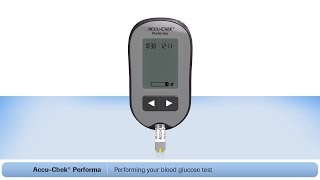 How To Use The AccuChek® Performa Blood Glucose Meter with FastClix Lancing Device [upl. by Helsell]