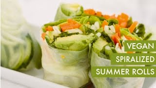 Spiralized Summer Spring Rolls I Vegan Spiralizer Recipe [upl. by Jemy]