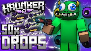 I UNBOXED 50 TWITCH DROPS ON KRUNKER RIP [upl. by Sylvie]