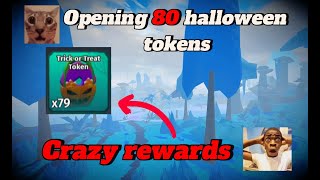 Opening 80 Halloween tokens INSANE REWARDS   Creatures of sonaria [upl. by Deelaw928]