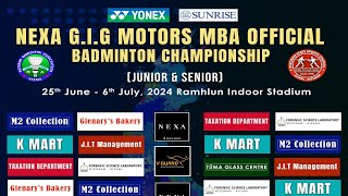 NEXA GIG MOTORS MBA Official Badminton Championship 2024 [upl. by Atikehs]