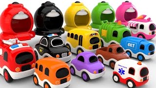 Colors for Children with Street Vehicles  Colours and Numbers Videos Collection [upl. by Athallia621]