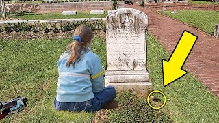 While Cleaning Her Husbands Grave She Noticed a Strange Hole What Happened Next is STARTLING [upl. by Akcired]