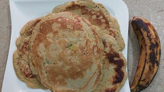 Stop Trashing Your Over Ripe Plantain Lets Make Plantain Pancakes With Vegetable [upl. by Lucienne]