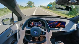 2023 BMW iX M60  POV Test Drive Binaural Audio [upl. by Noyk]