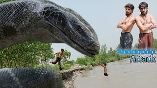 Anaconda Attack in real life  Hamzaofficial02 [upl. by Mairhpe678]