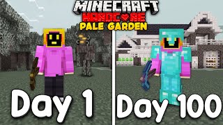 I Survived 100 Days In A Pale Garden ONLY World In Minecraft Hardcore [upl. by Yruoc]