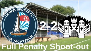 Cowes Sports 22 Devizes Town FA Vase Full Penalty Shootout 19920 [upl. by Ynotna]