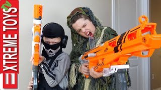 Nerf Battle Black Ops Edition Cole Attacks Ethan with a Nerf Modulus Blaster [upl. by Judas]