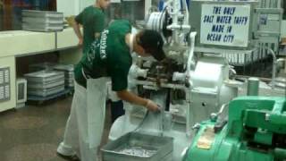 Shrivers Salt Water Taffy being made in Ocean City NJ [upl. by Acimahs280]