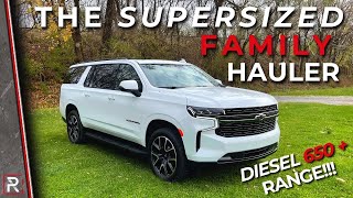 The 2021 Chevrolet Suburban RST Diesel is a FuelEfficient Supersized Family SUV [upl. by Klayman]