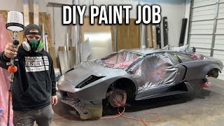 Doing a DIY Paint Job On My Lamborghini Murcielago Just Days Before SEMA [upl. by Einna100]