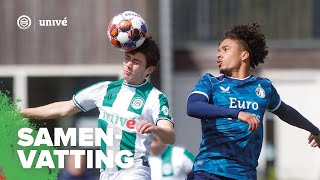 TITELKRAKER op CORPUS  FC Groningen O21  Feyenoord O21  Samenvatting [upl. by Nickie]