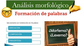 Lexemas morfemas ✍️ Derivación composición parasíntesis 🤓 Siglas acrónimos abreviaciones [upl. by Yendys]