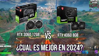 RTX 3060 de 12 GB VS RTX 4060 de 8GB ¿Cual vale la pena para jugar en 2024 [upl. by Jaimie]