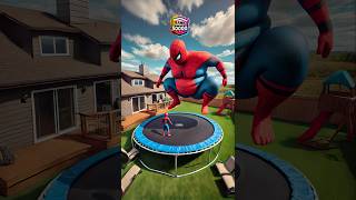 Trampoline bouncing  Spiderman vs Joker vs Venom vs Captain America brawlstars spiderman joker [upl. by Arnuad848]