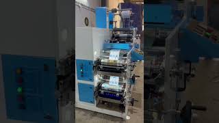 2 colour flexo printing with die cutting machine flexoprintingmachine highspeed [upl. by Smailliw]