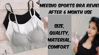 meesho sports bra full review after 6 month use👍most comfortable daily wear bra review for teenagers [upl. by Ybocaj425]