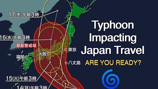 Typhoon Impacting Japan’s Obon Holiday Travel August 2023 [upl. by Artimed977]