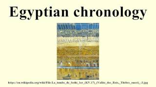 Egyptian chronology [upl. by Grantham669]