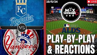 🔴LIVE Kansas City Royals vs New York Yankees  Game 1 of ALDS  PlayByPlay amp Reactions 10524 [upl. by Ielhsa]