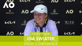 Iga Swiatek Press Conference 4R  Australian Open 2022 [upl. by Luebke]