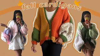 🍂 Fall Cardigan  Knitting cardigans for the first time ever  tutorial for beginners [upl. by Norabel]