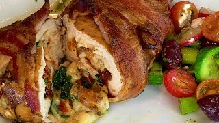 Cheese Stuffed Bacon Wrapped Chicken Breast [upl. by Crompton297]