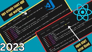 how to fix create react app problem  how to fix npm start problem in hindi [upl. by Orvie]