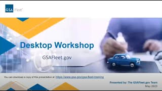 GSA Fleet Desktop Workshop Fleetgov [upl. by Annawal]