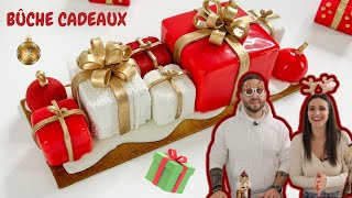 🎅 BÛCHE CADEAUX DE NOËL 🎁 Chocolat  Vanille  Pécan [upl. by Euqininod413]