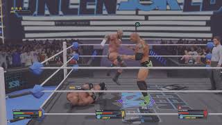 WWE 2K24 ps5 Triple H vs Batista vs Goldberg [upl. by Asirrac404]