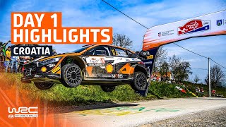 Day 1 Highlights  WRC Croatia Rally 2023 [upl. by Nahgiem]