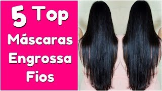 Top 5 Máscaras Engrossa Cabelos Ralos e Finos [upl. by Oz]