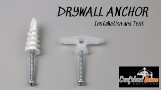 Drywall Anchor Install and Test Toggler Anchors [upl. by Rema]