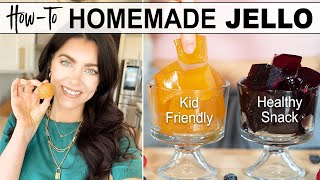 How To Make Healthy Homemade JELLO with ONLY 2 INGREDIENTS  Gut Healing amp Kid Friendly Snack [upl. by Ahsel]