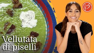 Vellutata di piselli con burrata e bacon  Benedetta Parodi Official [upl. by Jodee]