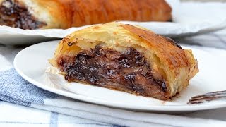 Strudel de Manzana y Chocolate con masa filo  Dulces fáciles y rápidos [upl. by Runck470]