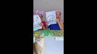 👩‍🎨 Coloring Fun with Elder amp Little Sister Watch Their Creative Sibling Bond 🎨🤗 reaction cat [upl. by Perrine]