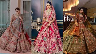 New Latest Bridal Lehenga Designs 2024Bridal Lehenga CollectionHow To Drape Double Dupatta🔥 [upl. by Humphrey95]