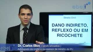 Dica Ebeji  Dano Indireto Reflexo ou em Ricochete  Dir Civil  Dr Carlos Elias [upl. by Raddatz]