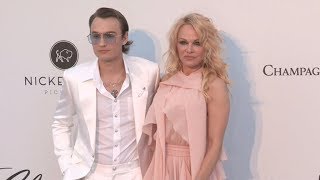 Pamela Anderson and son Brandon Lee at 2019 amfAR in Cannes [upl. by Peck]