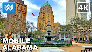 4K Downtown Mobile Alabama USA  Walking Tour amp Travel Guide 🎧 Binaural Sound [upl. by Sarazen]